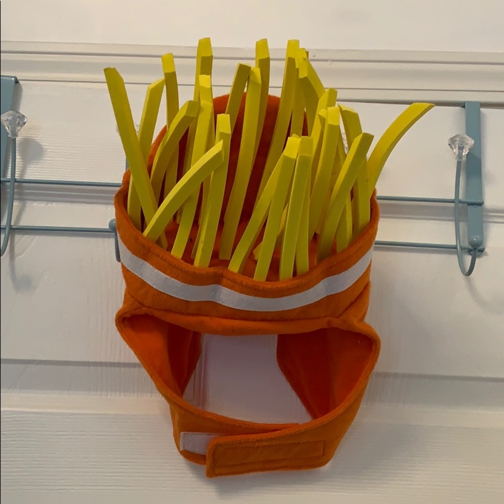 French fries large dog costume hat with Velcro